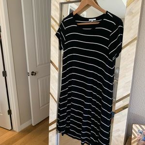 Zsupply black and white striped dress
